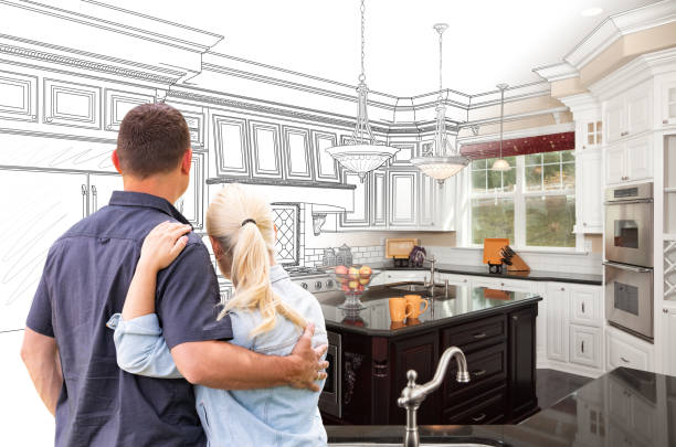 Custom kitchen cabinets installed in a Wrightstown home